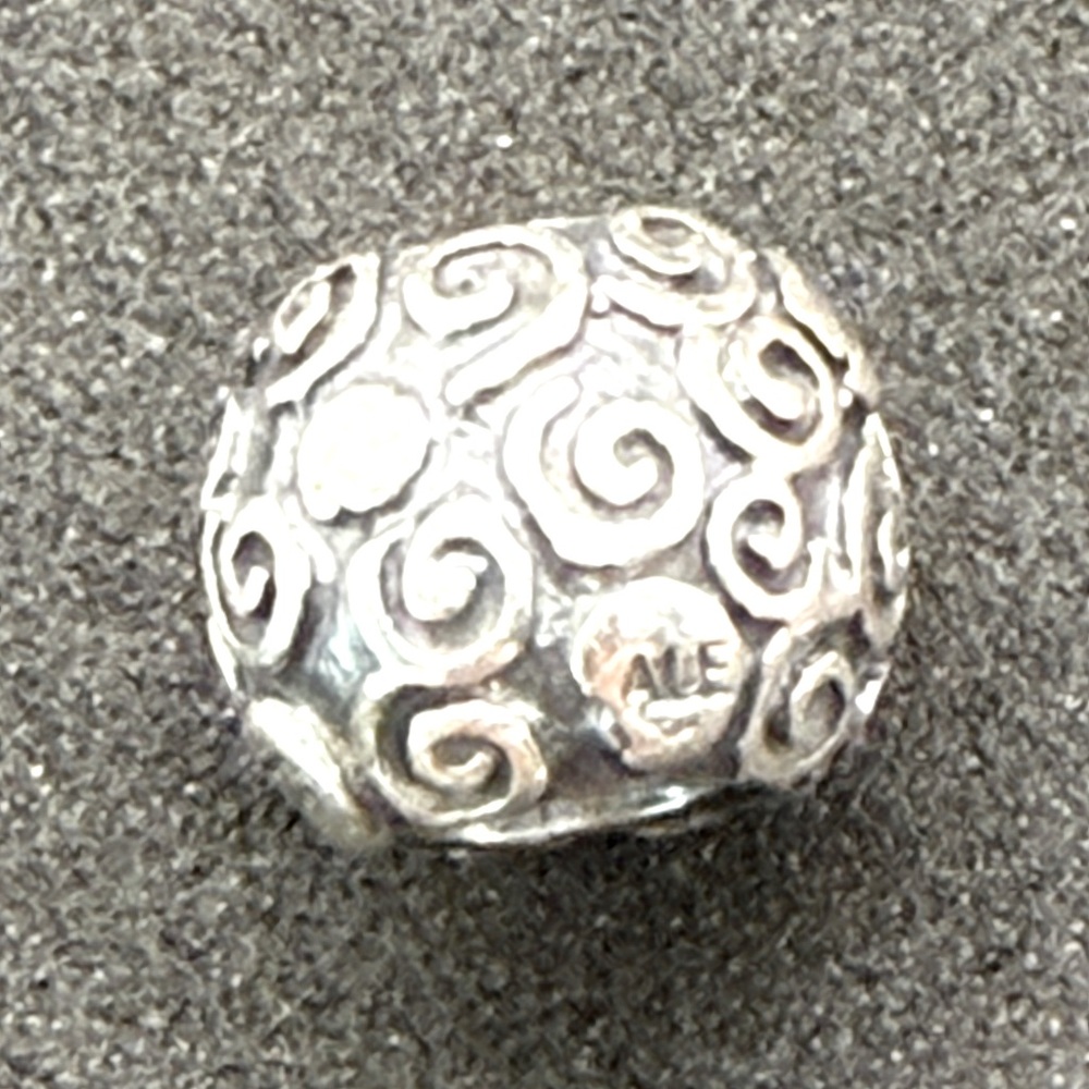 Pandora Retired Sterling Silver Swirl Charm 925 ALE